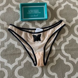 Forever 21; nude/black panties, size medium